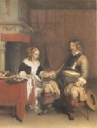 Gerard Ter Borch The Military Admirer (mk05) oil